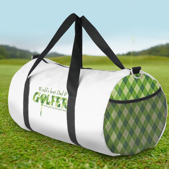 Bolso de eslóganes de golfista de mejor padre del  (Subido por el creador)