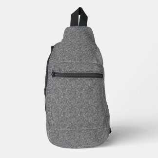 Bolso de hombro de flores grises