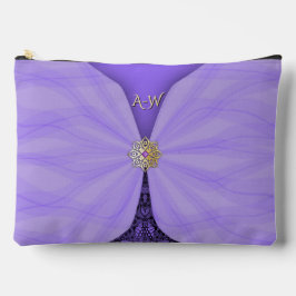 Bolso de ilusión textil con joya morada monogramad