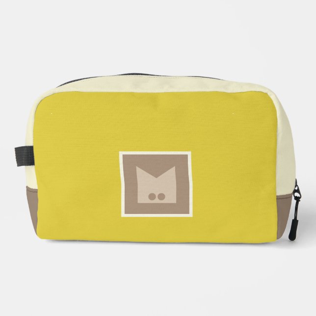 Bolso de inodoro blanco amarillo beige (Anverso)