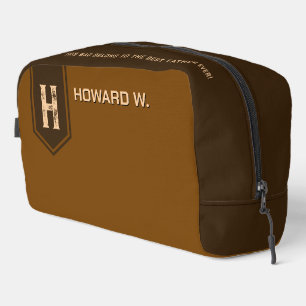 Bolso de inodoro marrón para hombre/padre