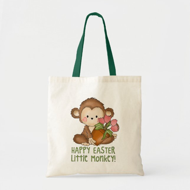 Bolso de juguete de mono feliz de Pascua (Frente)