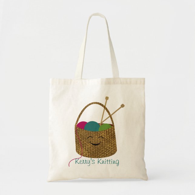 Bolso de la cesta del calcetero feliz (Frente)