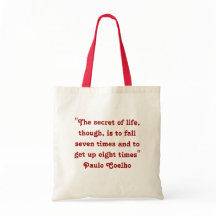 Bolso de la cita de Paulo Coelho