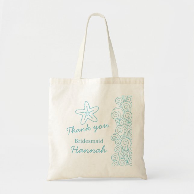 Bolso de la dama de honor de la aguamarina del (Frente)