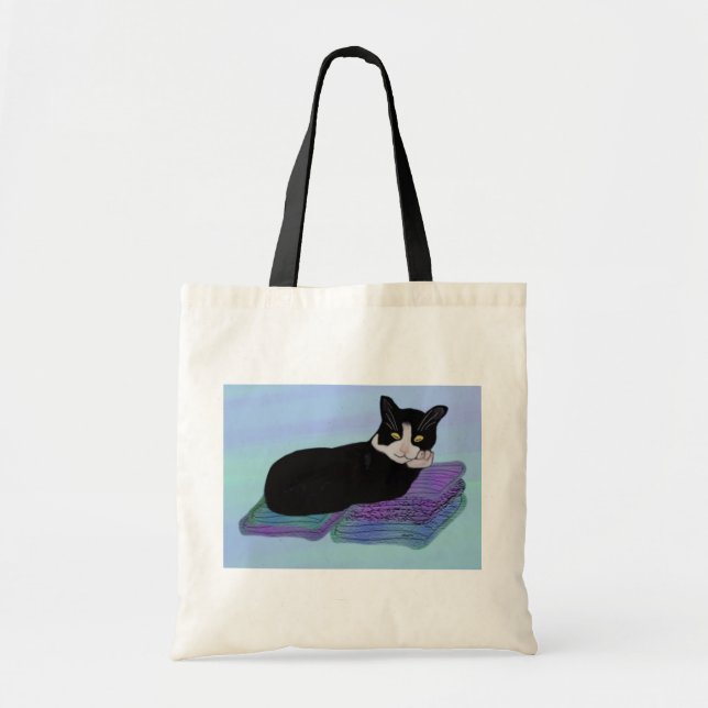 Bolso de la lona de la siesta del gato del smoking (Frente)