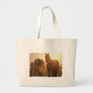 Bolso de la lona de los caballos de la puesta del