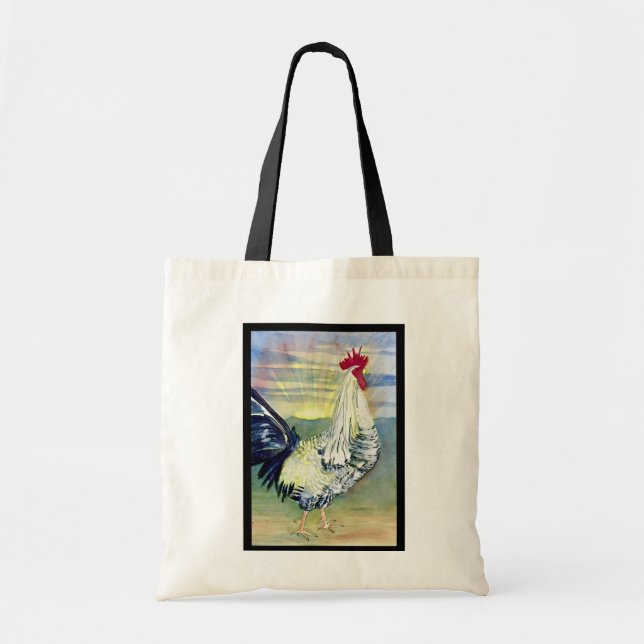 Bolso de la pintura del gallo de la buena mañana (Frente)