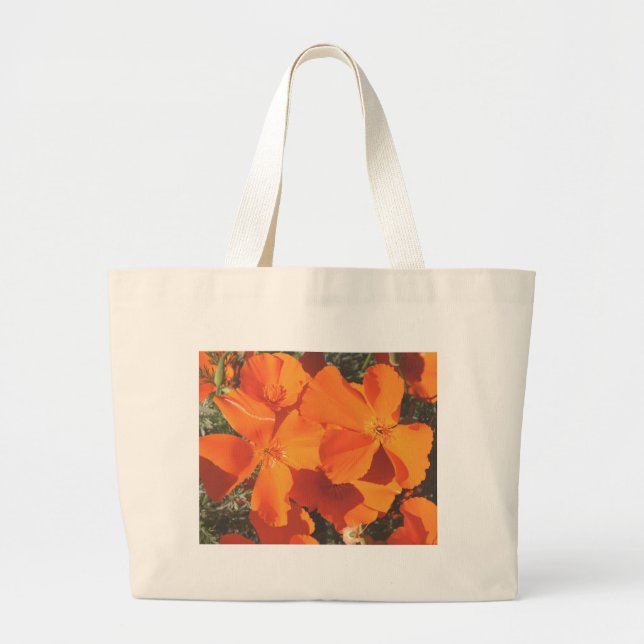 Bolso de la playa, amapolas de CA # 3484 (Frente)