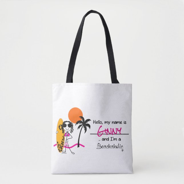 Bolso de la playa del tote de la persona que (Anverso)