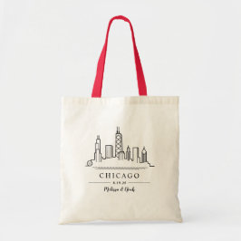 Bolso de la recepción de la boda de Chicago