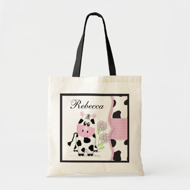 Bolso de la vaca de la vaquera con la impresión de (Frente)