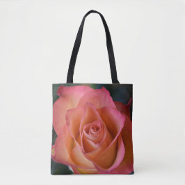 Bolso de mano de rosa melocotón floral
