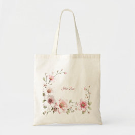 Bolso de mano floral blanco rosa elegante