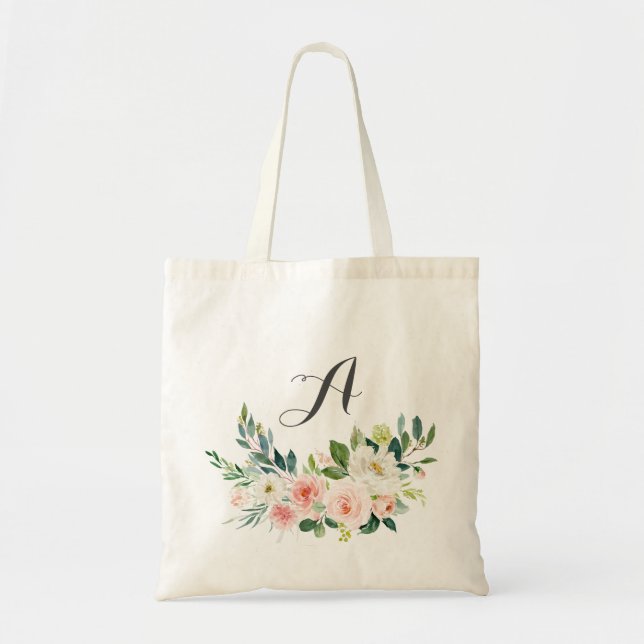 Bolso de mano floral personalizado para dama de ho (Frente)