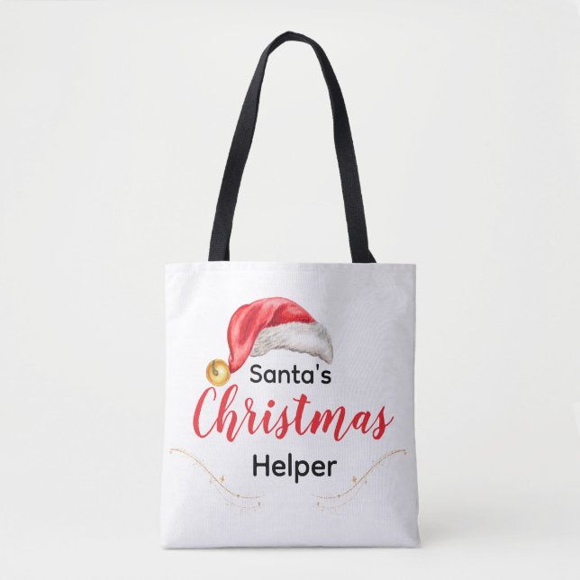 Bolso de mano personalizable Ayudante de Navidad d (Anverso)