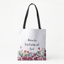 Bolso de mano Personalizado Floral Mejor Dama de H