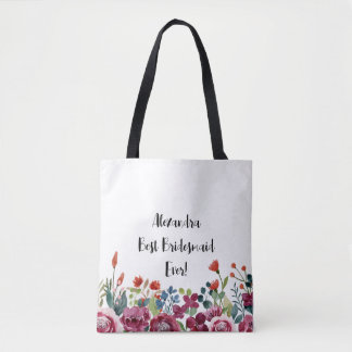 Bolso de mano Personalizado Floral Mejor Dama de H
