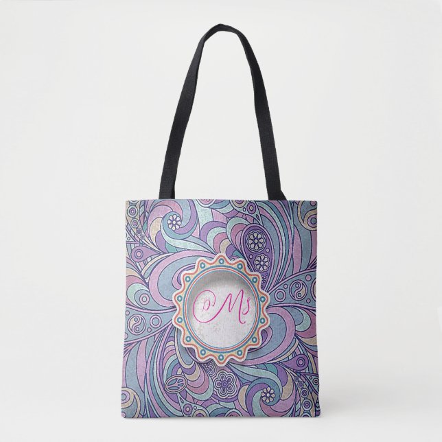 Bolso de mano “Purple Paisley” (Anverso)