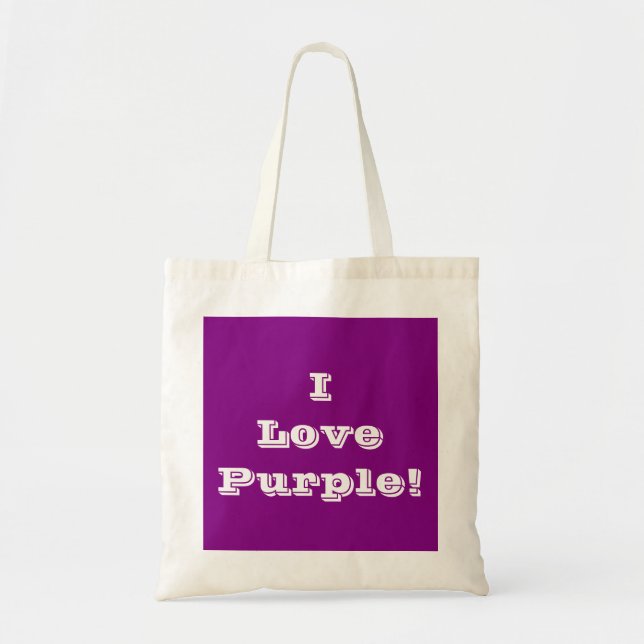 Bolso de mano que amo morado (Frente)