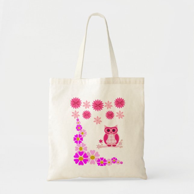 Bolso de mano tote de presupuesto lechón rosa blan (Frente)
