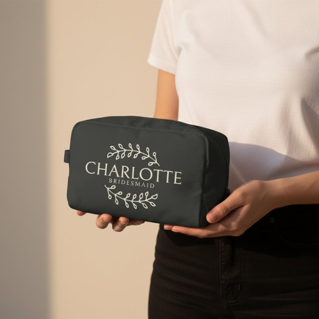 Bolso de Maquillaje con Nombre Personalizado para  (Bride Squad Cosmetic Bag, Maid of Honor Gift Bag, Personalized Bachelorette Party Favor)