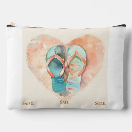 Bolso de maquillaje de flip flop de acuarela de pl