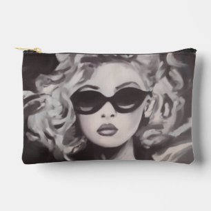 Bolso de Maquillaje de Mujer Pop Art en Blanco y N