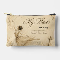 Bolso de Maquillaje de Música de Ballet Vintage