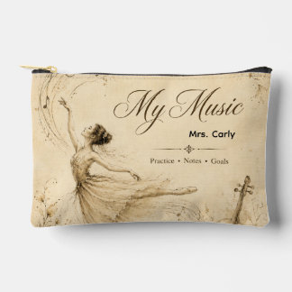 Bolso de Maquillaje de Música de Ballet Vintage