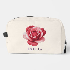 Bolso de Maquillaje de Rosa Roja Personalizado Ele