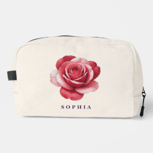 Bolso de Maquillaje de Rosa Roja Personalizado Ele