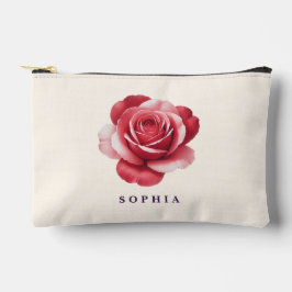Bolso de Maquillaje Elegante de Rosa Roja Personal