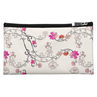 Bolso De Maquillaje Estampado de plores moderno 227