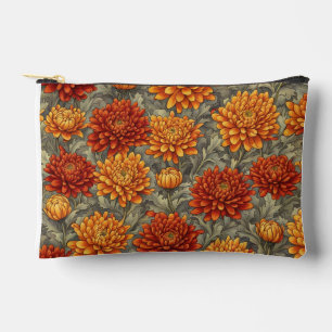Bolso de maquillaje floral de otoño