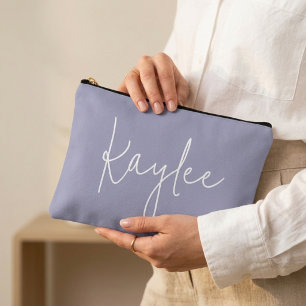 Bolso de Maquillaje Lila con Nombre Personalizado 