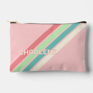 Bolso de Maquillaje Personalizado a Rayas Retro He