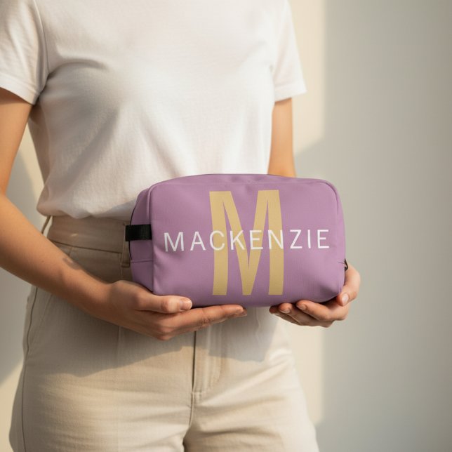 Bolso de Maquillaje Personalizado con Monograma Ro (Personalized Name Toiletry Bag – Christmas Gift for Her, Sisters, Aunts & Students)