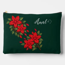 Bolso de Maquillaje Personalizado Floral Rojo Esme