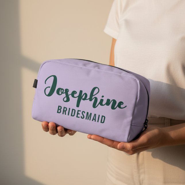 Bolso de Maquillaje Personalizado Lila Regalo para (Bridesmaid Proposal Makeup Bag – Personalized Cosmetic Gift for Bride Squad & Wedding Party)