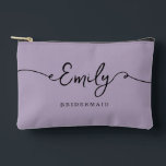 Bolso de Maquillaje Personalizado Regalos para Dam<br><div class="desc">Estas elegantes y pensativas bolsas pequeñas son el regalo perfecto para tus damas de honor, una hermosa forma de mostrar tu aprecio por su amor y apoyo. Ya sea como regalo para la fiesta de despedida, un favor para la despedida de soltera o una propuesta para dama de honor, estas...</div>