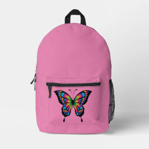 Bolso de mochila con estampado de mariposa de arte