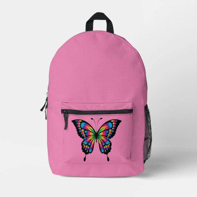 Bolso de mochila con estampado de mariposa de arte (Anverso)