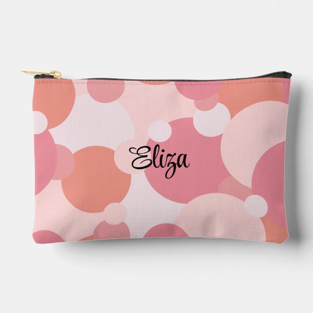 Bolso de molécula de naranja rosa personalizado (Anverso)