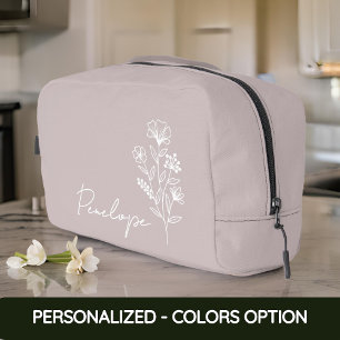 Bolso de nombre floral, bolso organizador de maqui