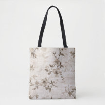 Bolso de patrón floral marrón