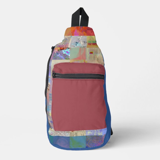 Bolso de Patrón Geométrico de Patchwork Tradiciona (Anverso)