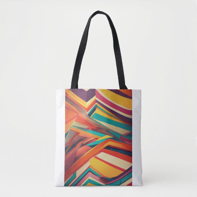 Bolso de pintura con "Capas geométricas abstractas (Anverso)