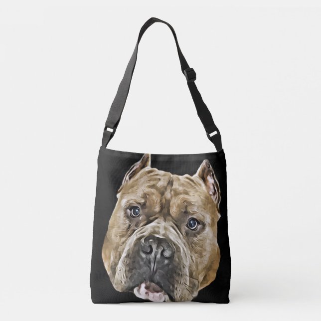 Bolso de pita de perro bully americano (Reverso)