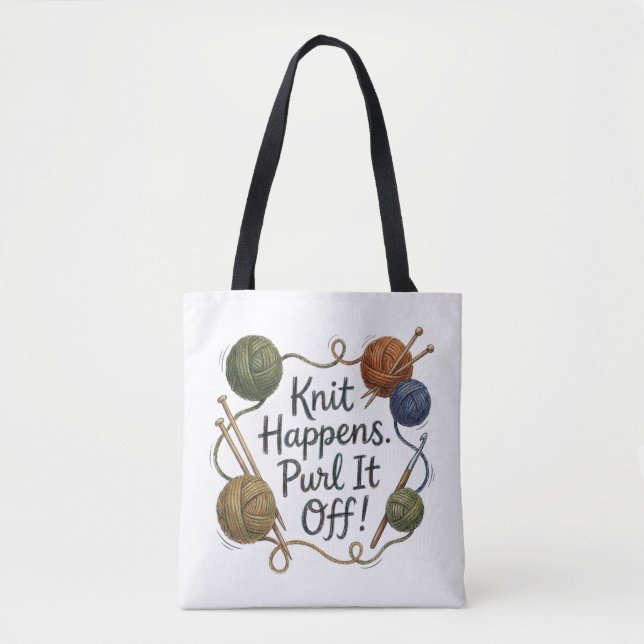 Bolso de punto divertido y bolsa de proyecto (Anverso)